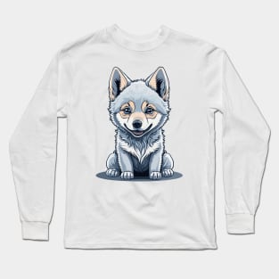 Playful Wolf Cub Long Sleeve T-Shirt